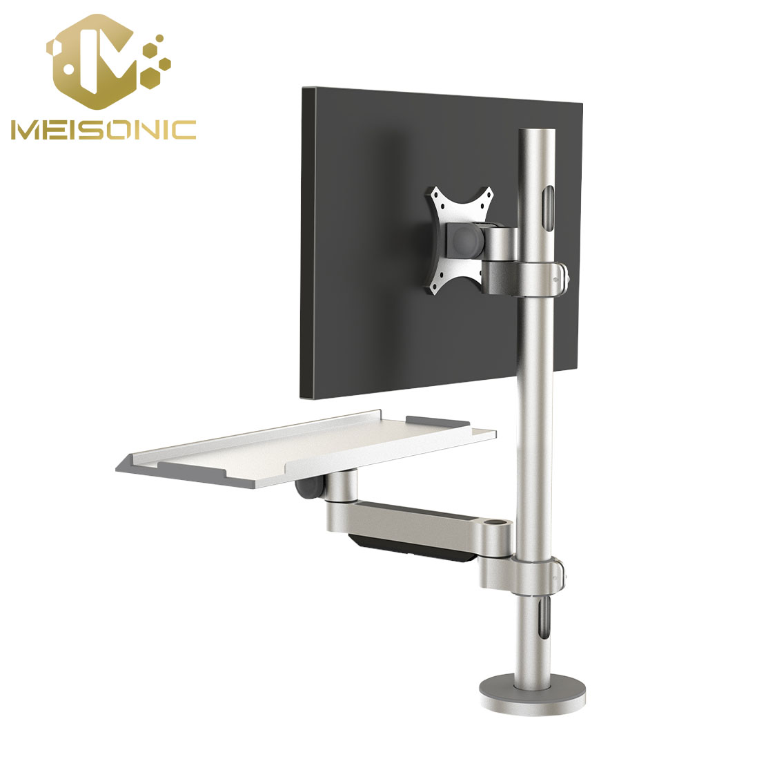 Meisonic T3-Z series desk mount industrial monitor arm