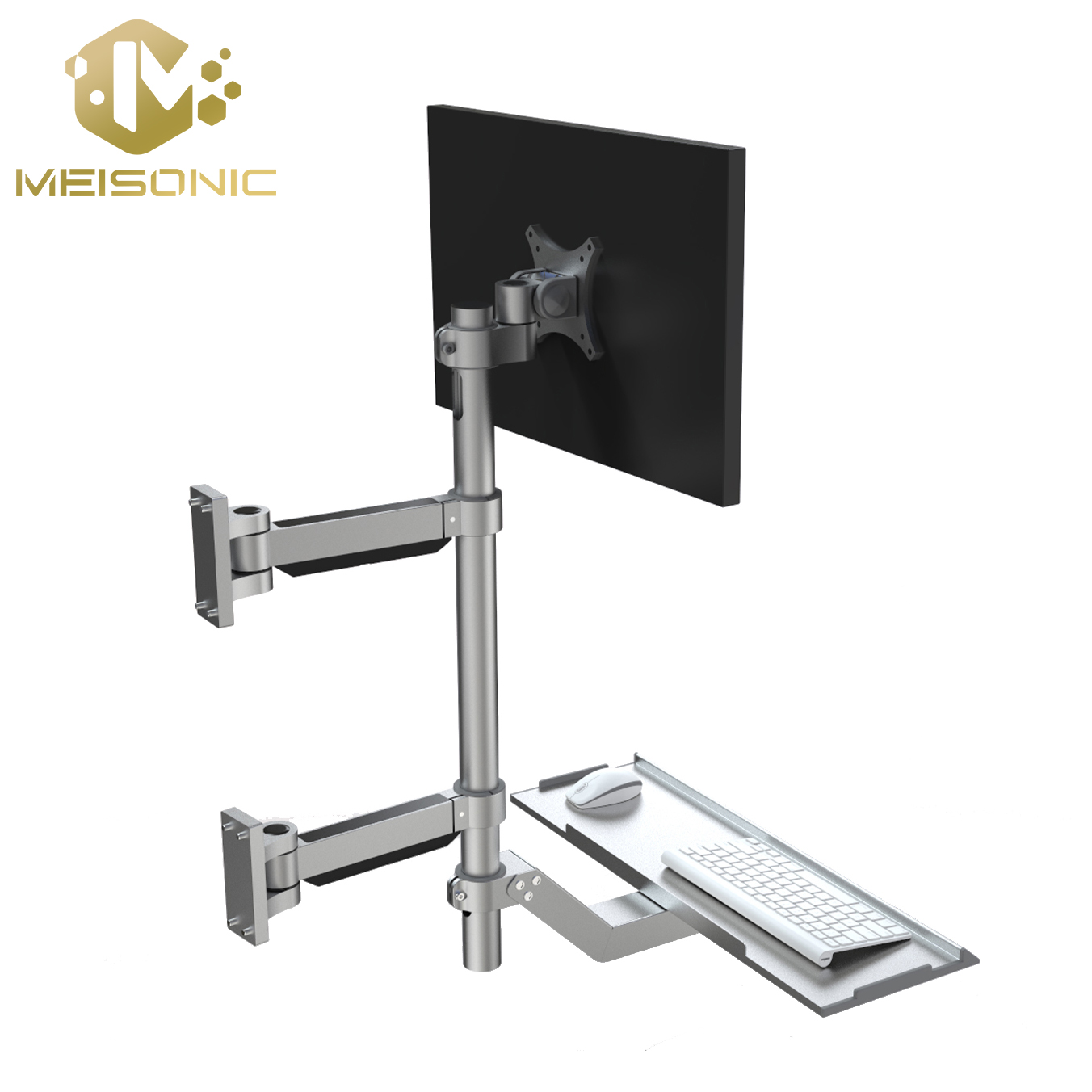 BDT series Industrial aluminium VESA wall mount arm